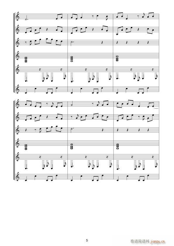 两只蝴蝶 器乐合奏(总谱)5