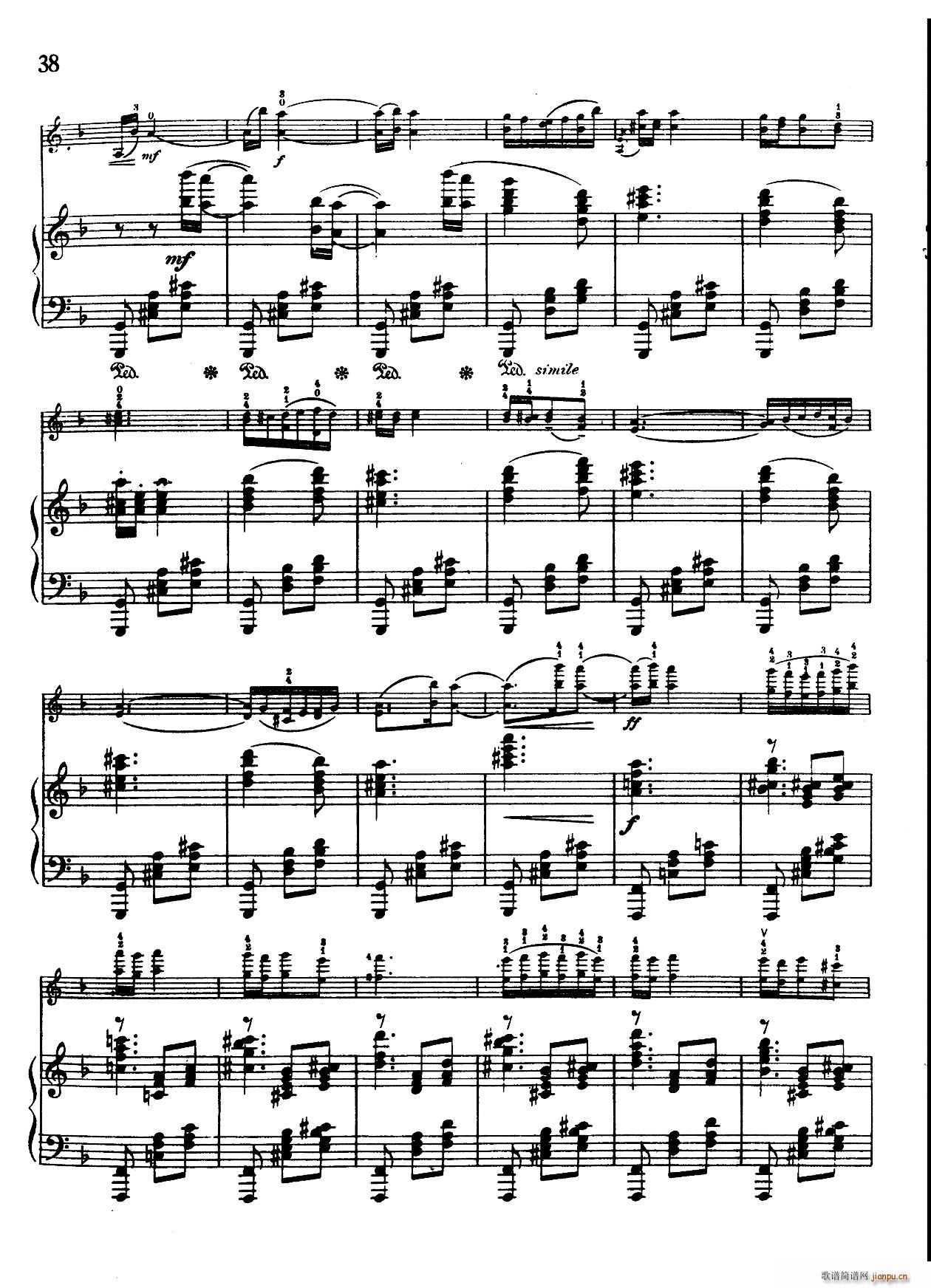 小夜曲 为著名小提琴家克莱斯勒而作(小提琴谱)5