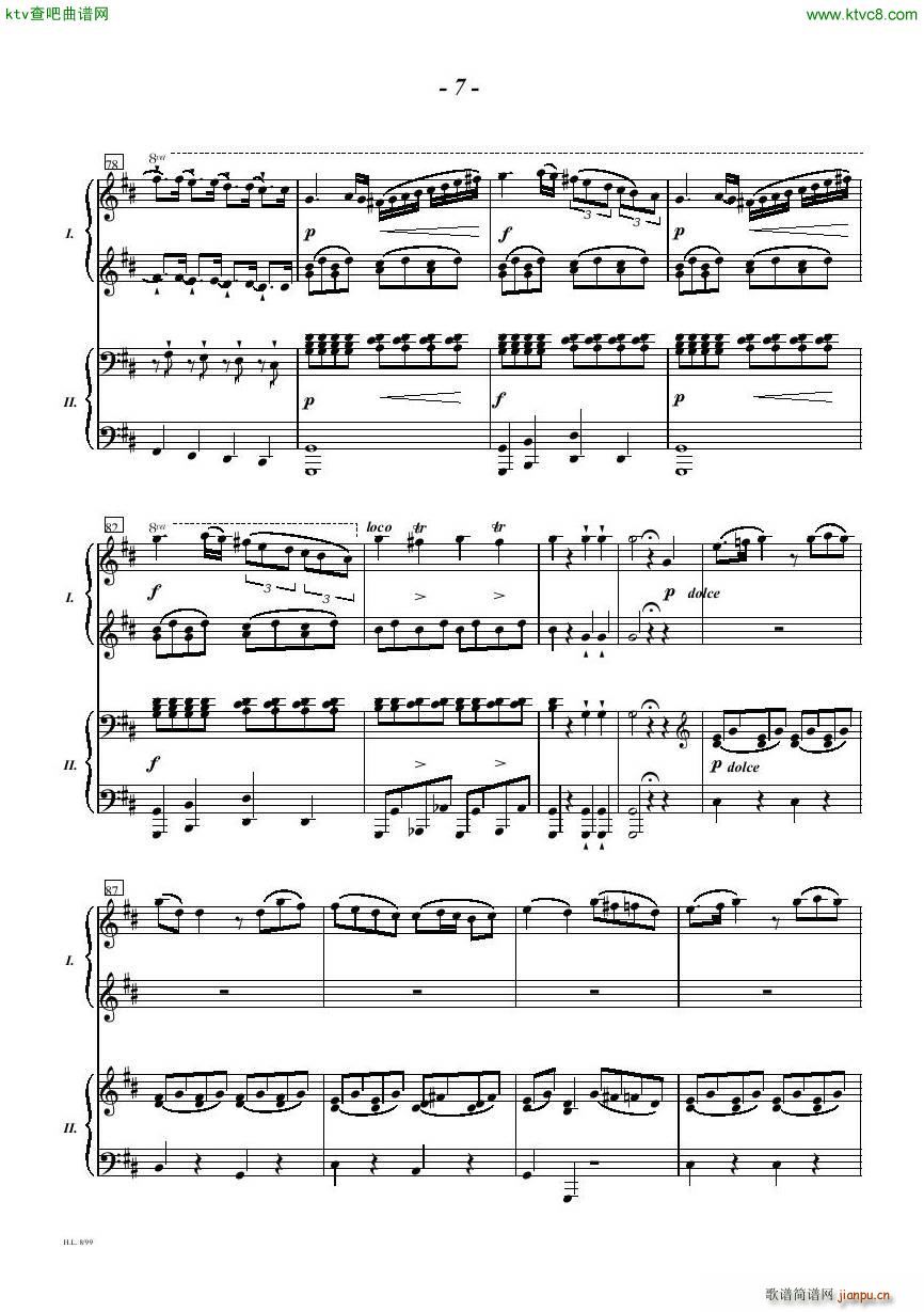 Diabelli Sonata Op33 For Two Pianos(钢琴谱)7