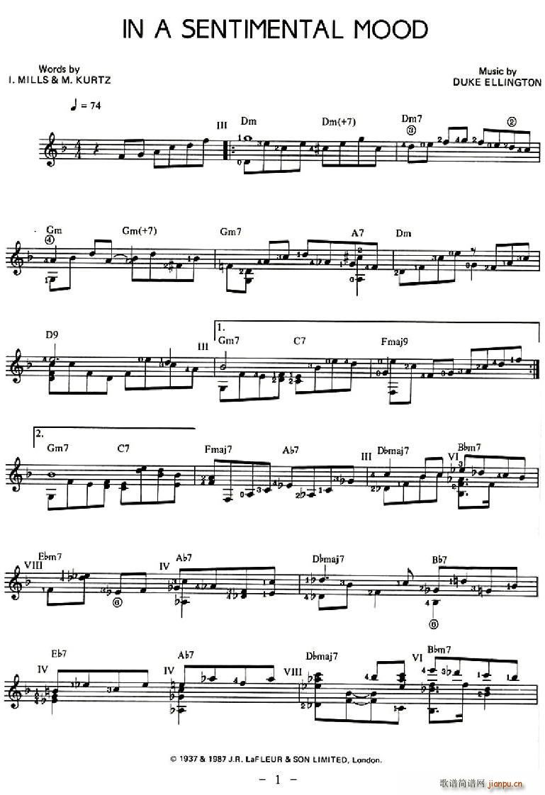 IN A SENTIMENTAL MOOD(十字及以上)1