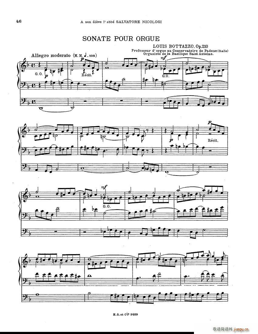 Botazzo Organ Sonata Organ Sonata(十字及以上)1