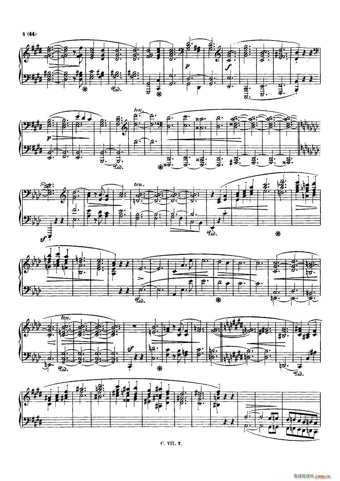 肖邦 钢琴谐谑曲 Chopin Scherzo No 4 E大调 Op 54(钢琴谱)3