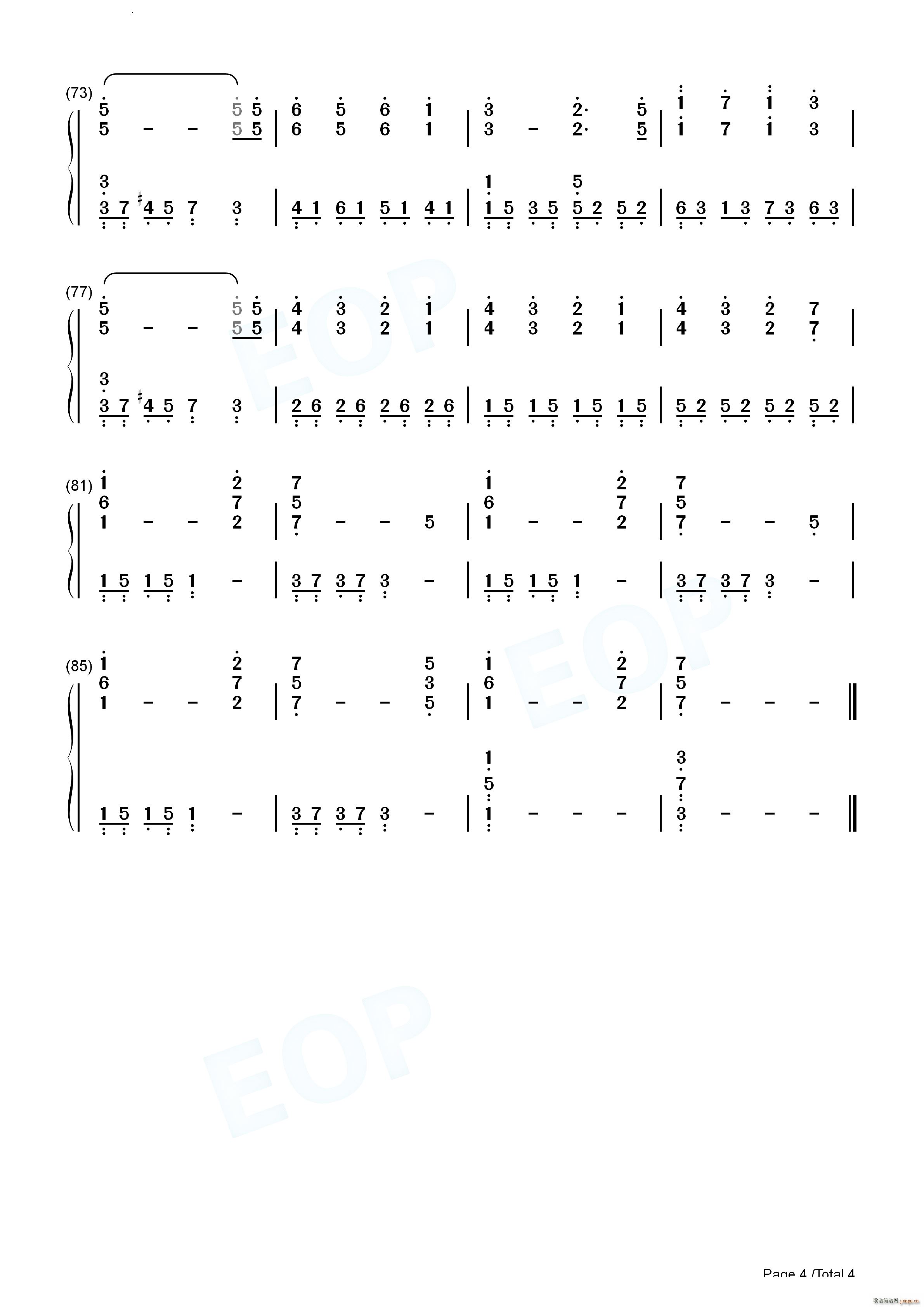 Tennessee珍珠港OST(钢琴谱)11