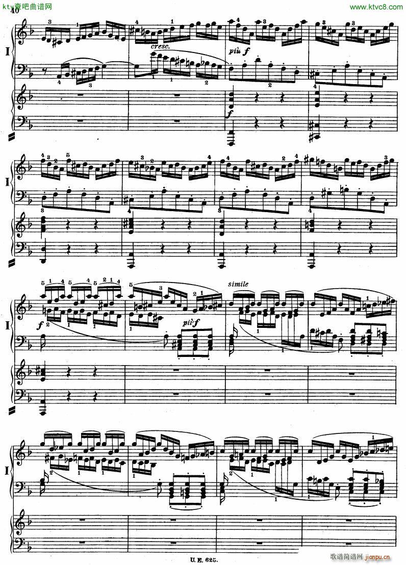 Bach JS BWV 1052 Keyboard Concerto in d ed R ntgen(钢琴谱)41