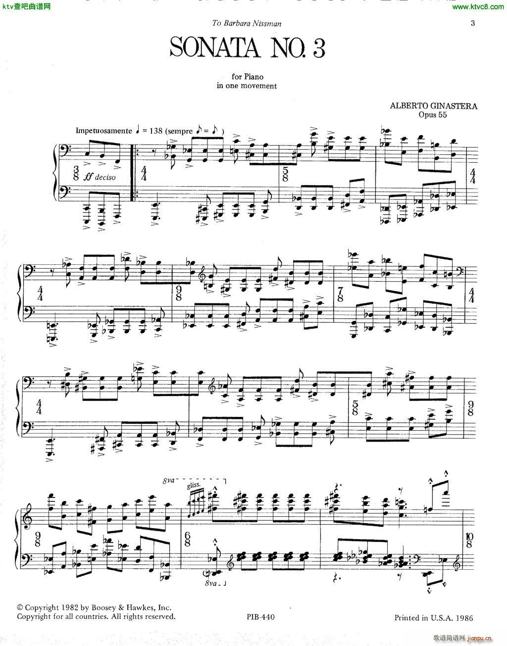 Ginastera Sonata No 3(钢琴谱)1