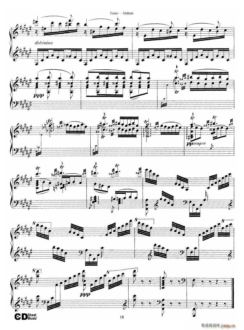 Faure Ballade Op 19 Ballade Op 19(十字及以上)18