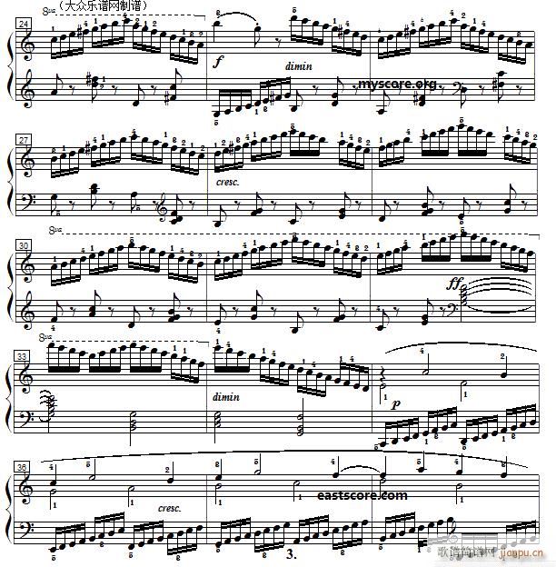 车尔尼 钢琴快速练习曲 Czerny 299 第5首 及练习提示(钢琴谱)3