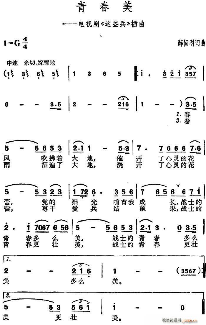 青春美 电视剧 这些兵 插曲(十字及以上)1