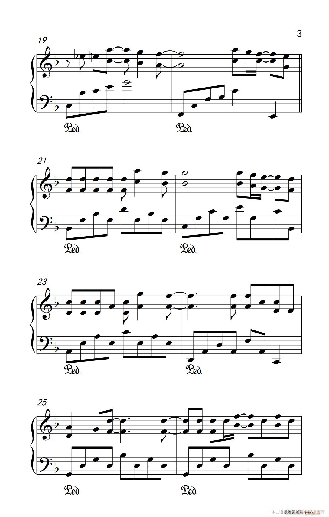 小幸运 弹吧音教 制谱版(钢琴谱)3