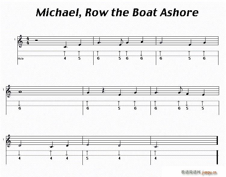 Michael Row the Boat Ashore 布鲁斯(口琴谱)1