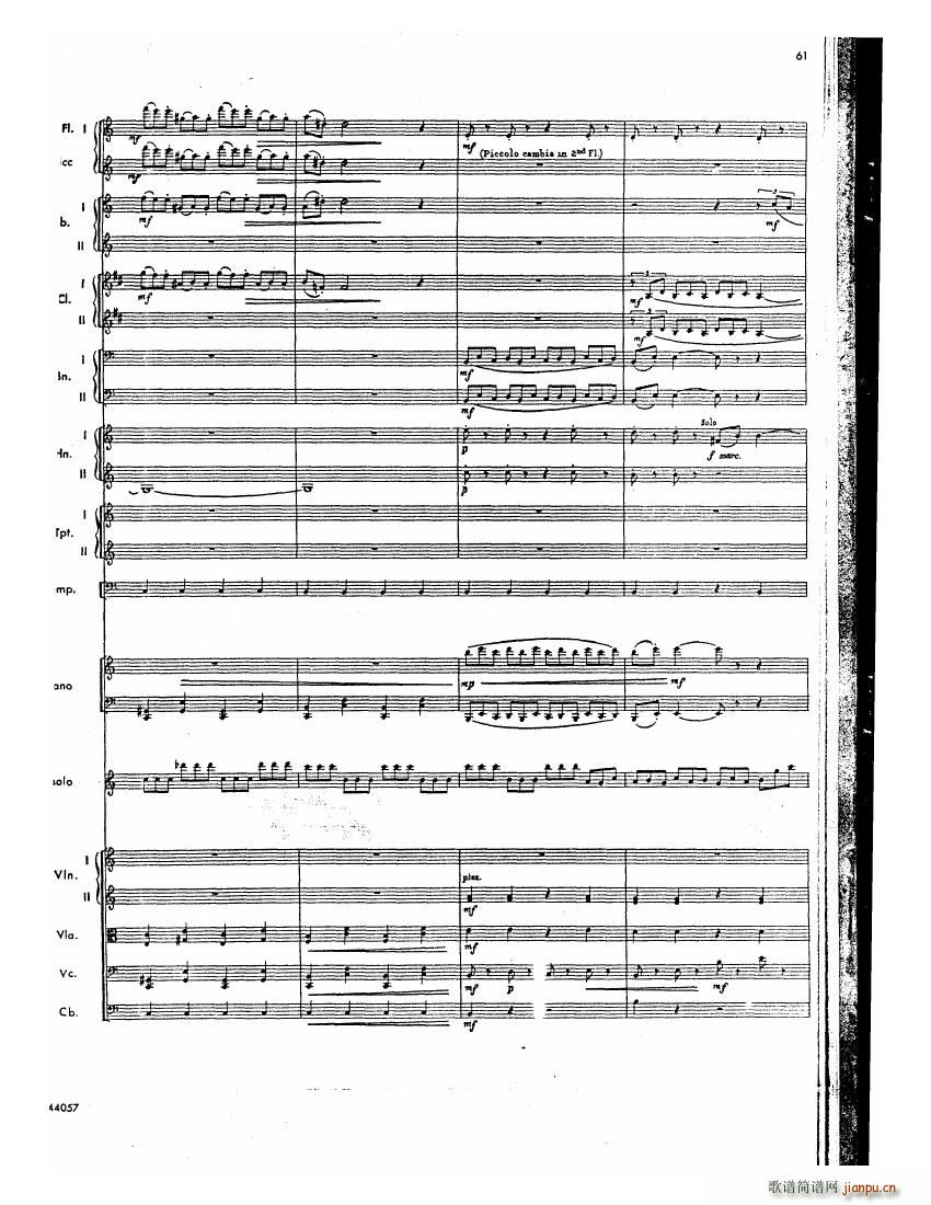 Barber op 14 Violin Concerto Score 二(钢琴谱)20