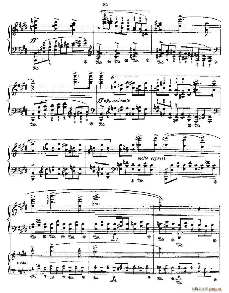 肖邦 练习曲 Fr Chopin Op 25 No5 1(钢琴谱)6