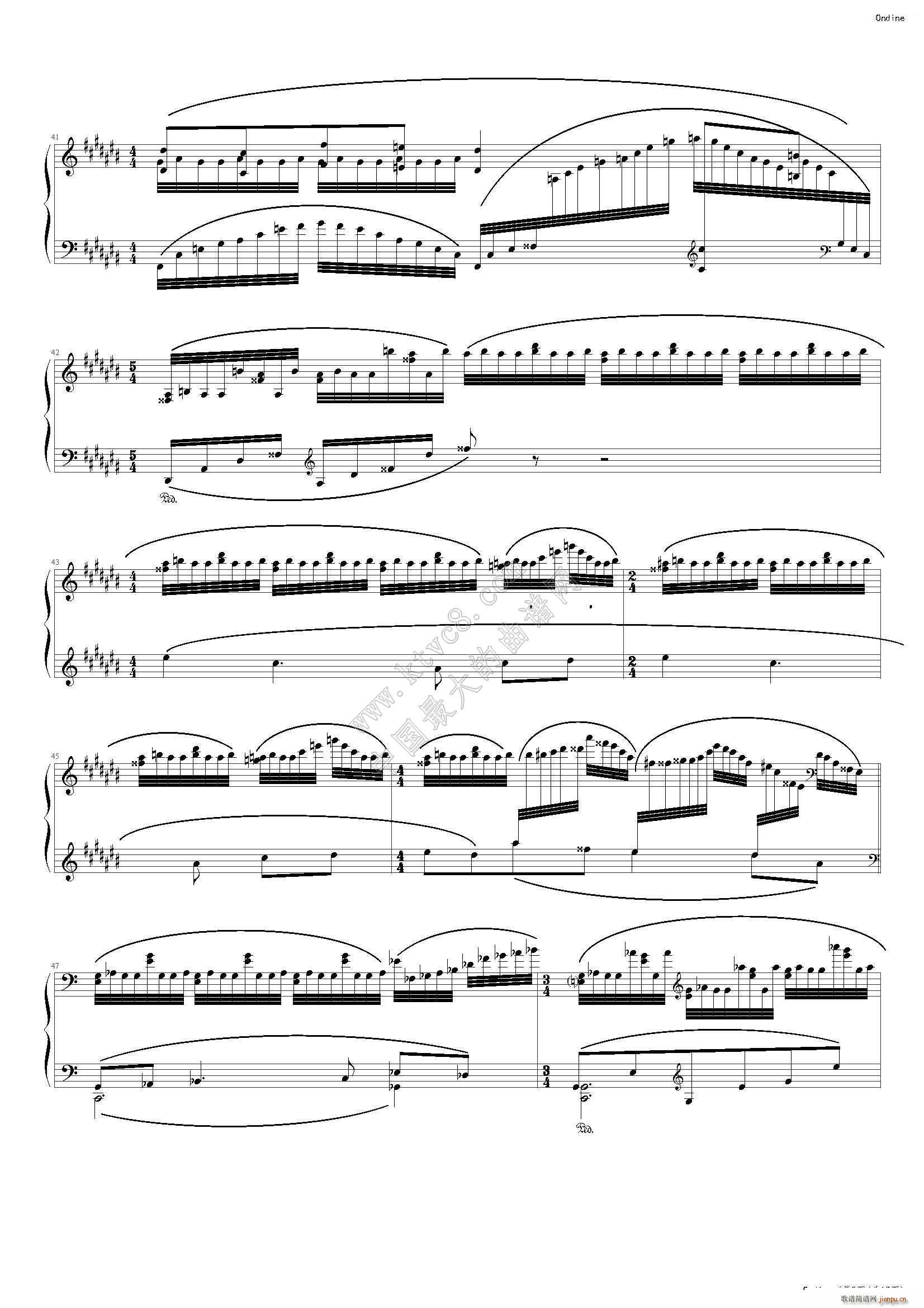 拉威尔 水妖(钢琴谱)5