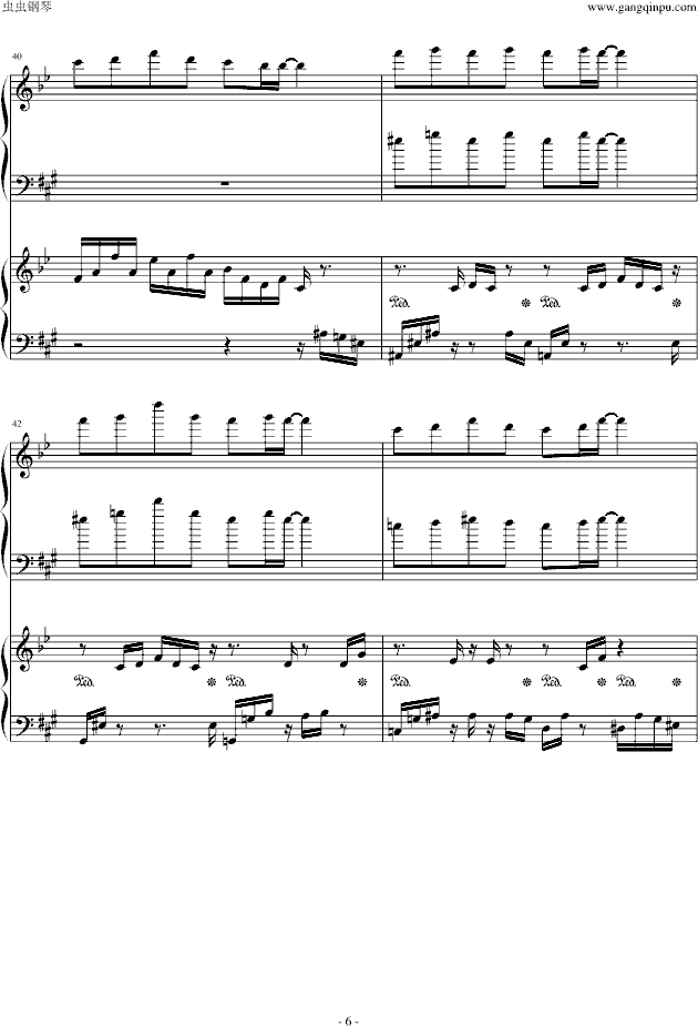 诗意鸣奏曲 四手联弹(钢琴谱)6