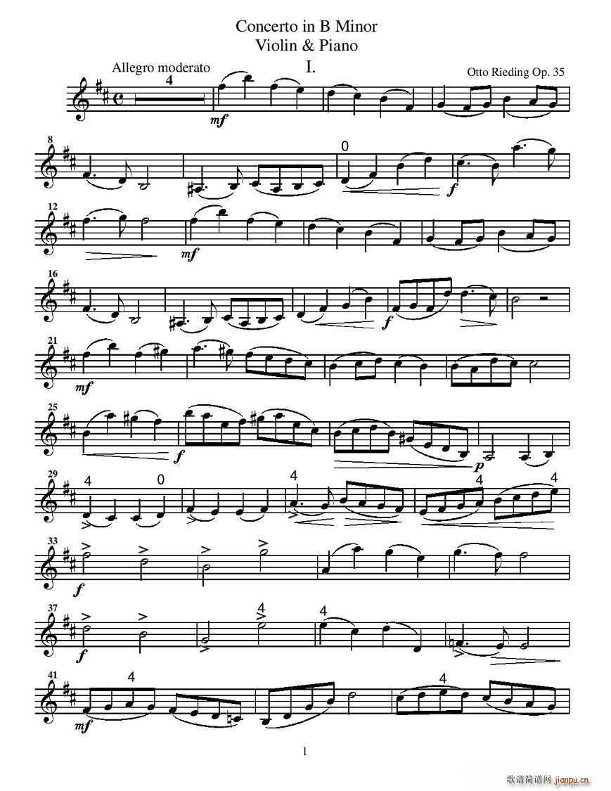 里丁格(小提琴谱)1