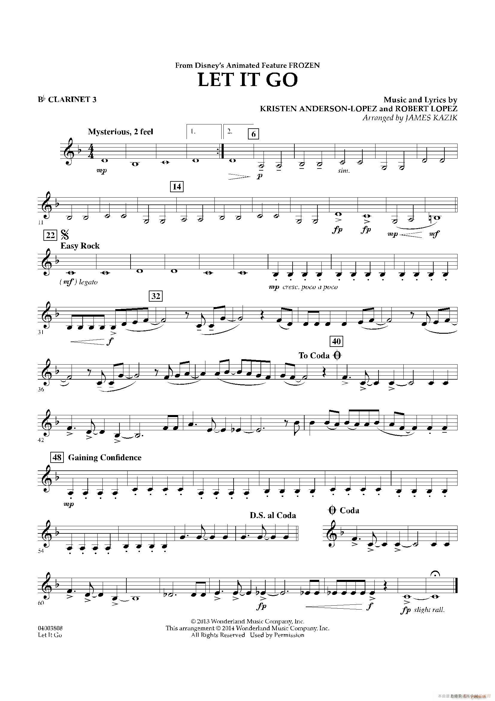 Let it go 冰雪奇缘 主题曲 交响管乐(十字及以上)6