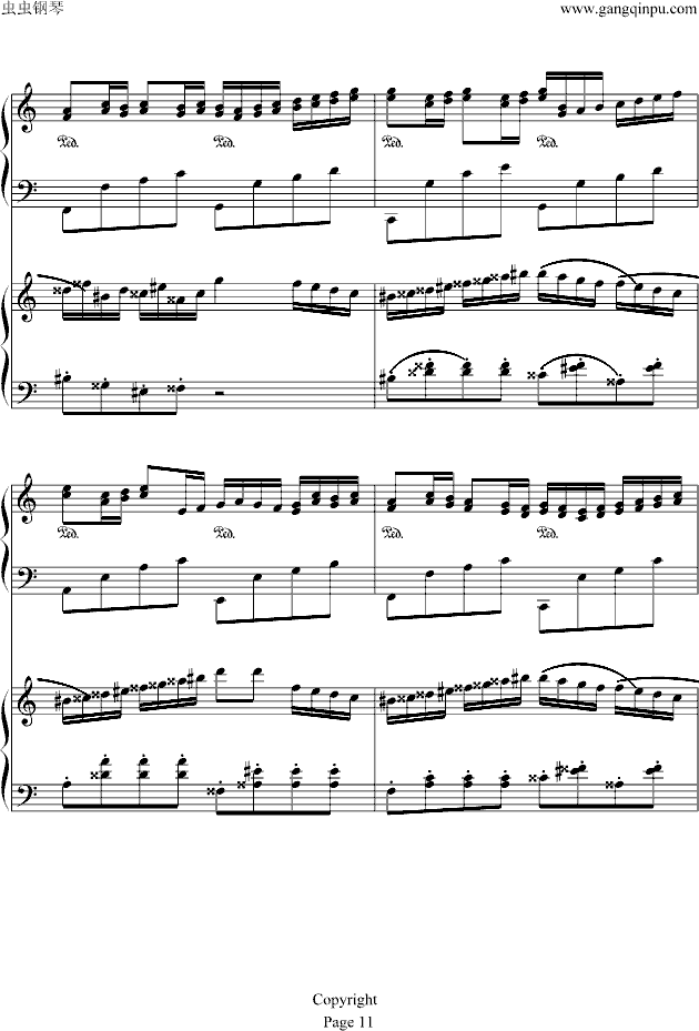 土耳其进行曲——卡农(钢琴谱)11