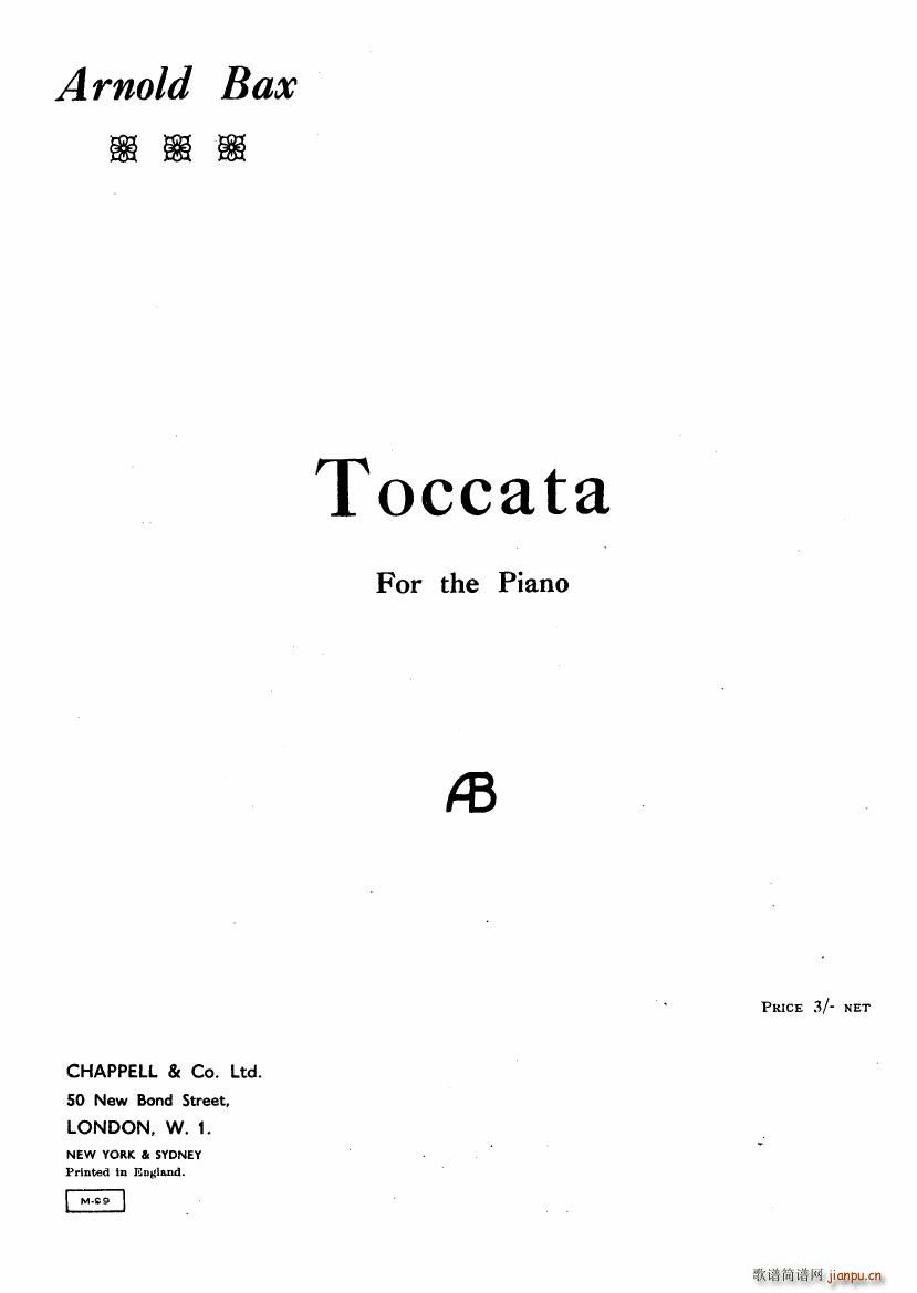 Bax Toccata(钢琴谱)1