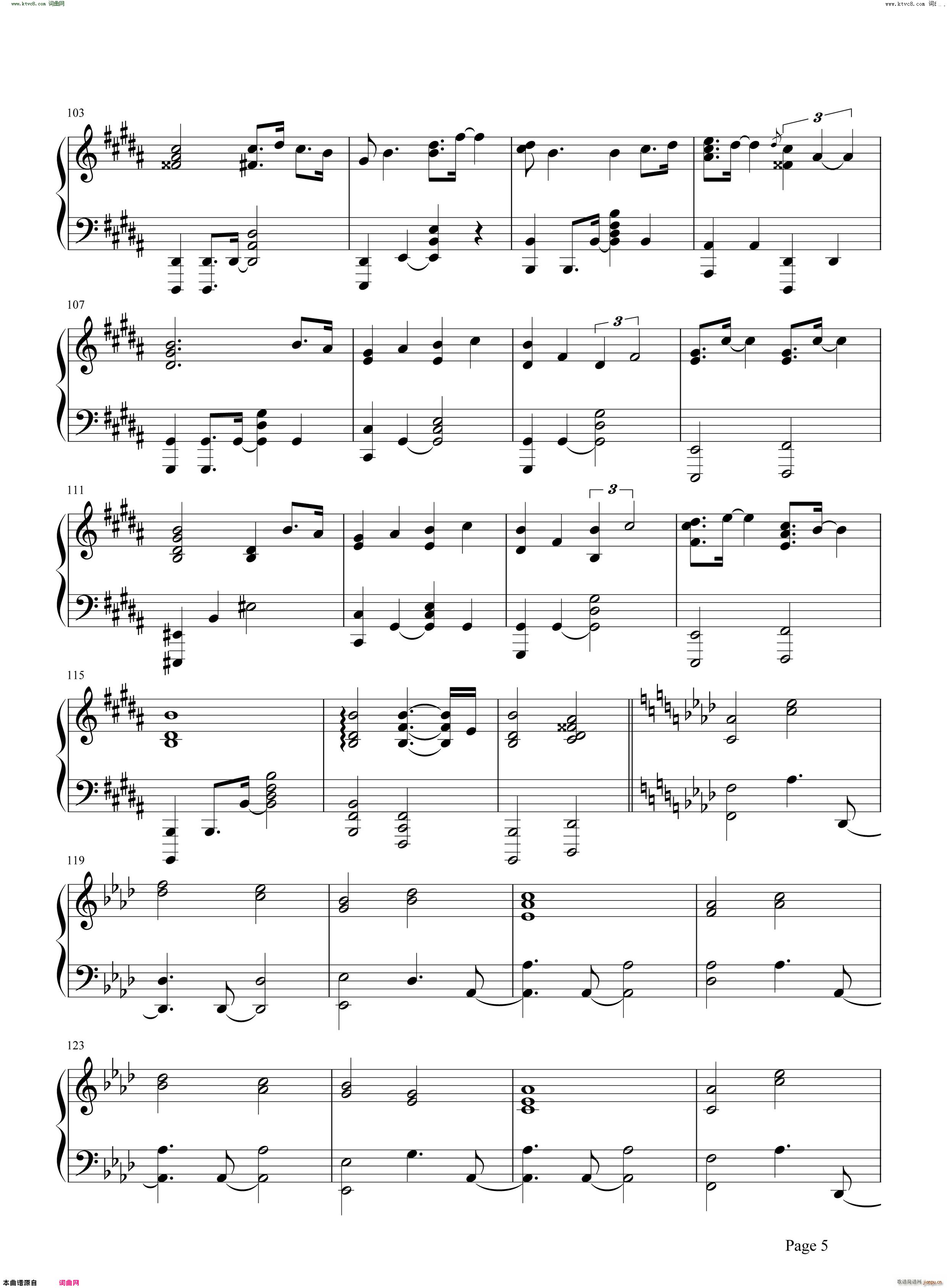 lemon 日剧(钢琴谱)5