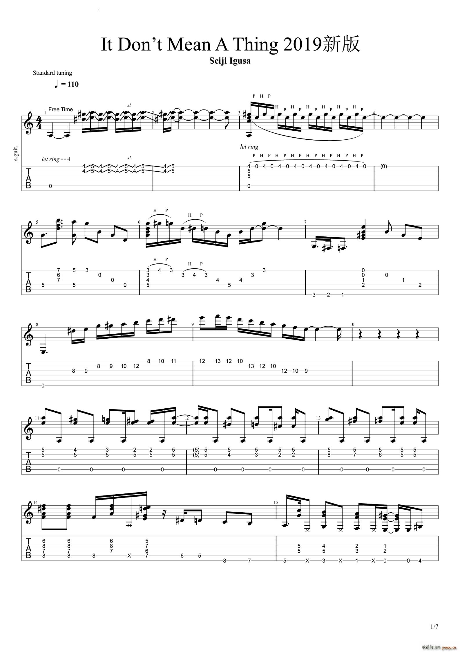 It Don t Mean A Thing2019新版(吉他谱)1