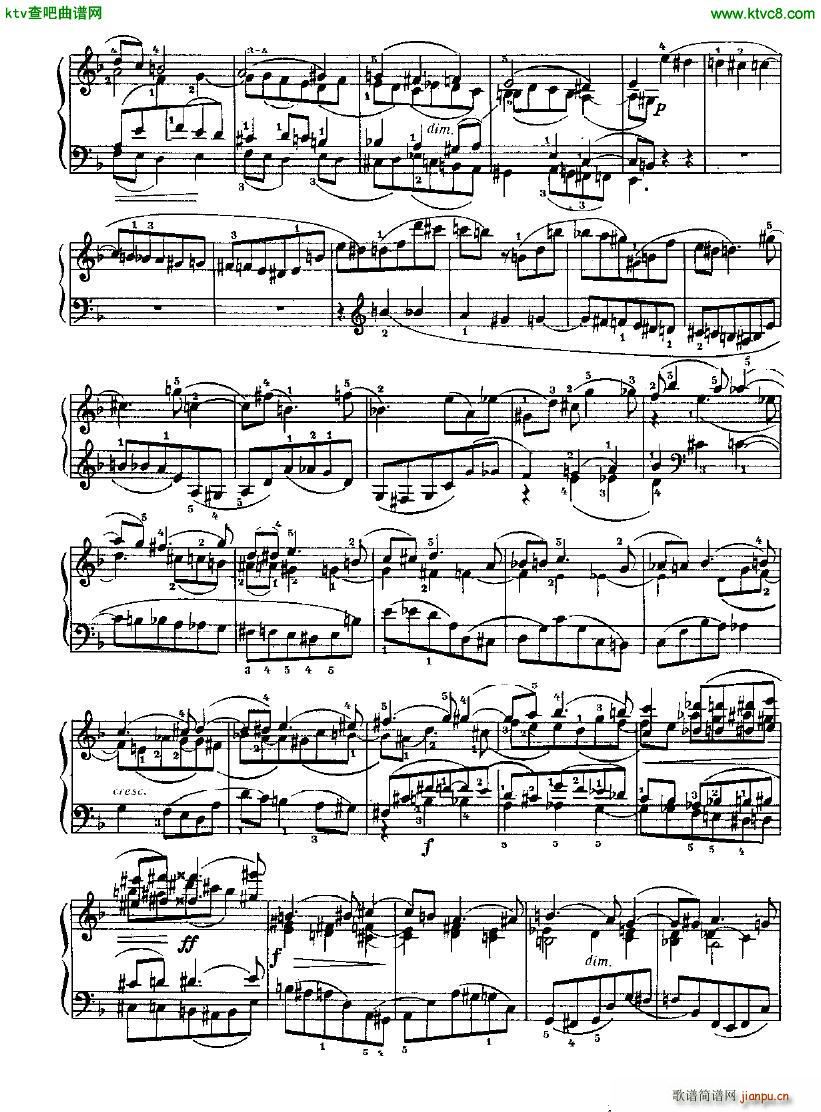 Glazunov Prelude and Fugue in D minor op 62(钢琴谱)5