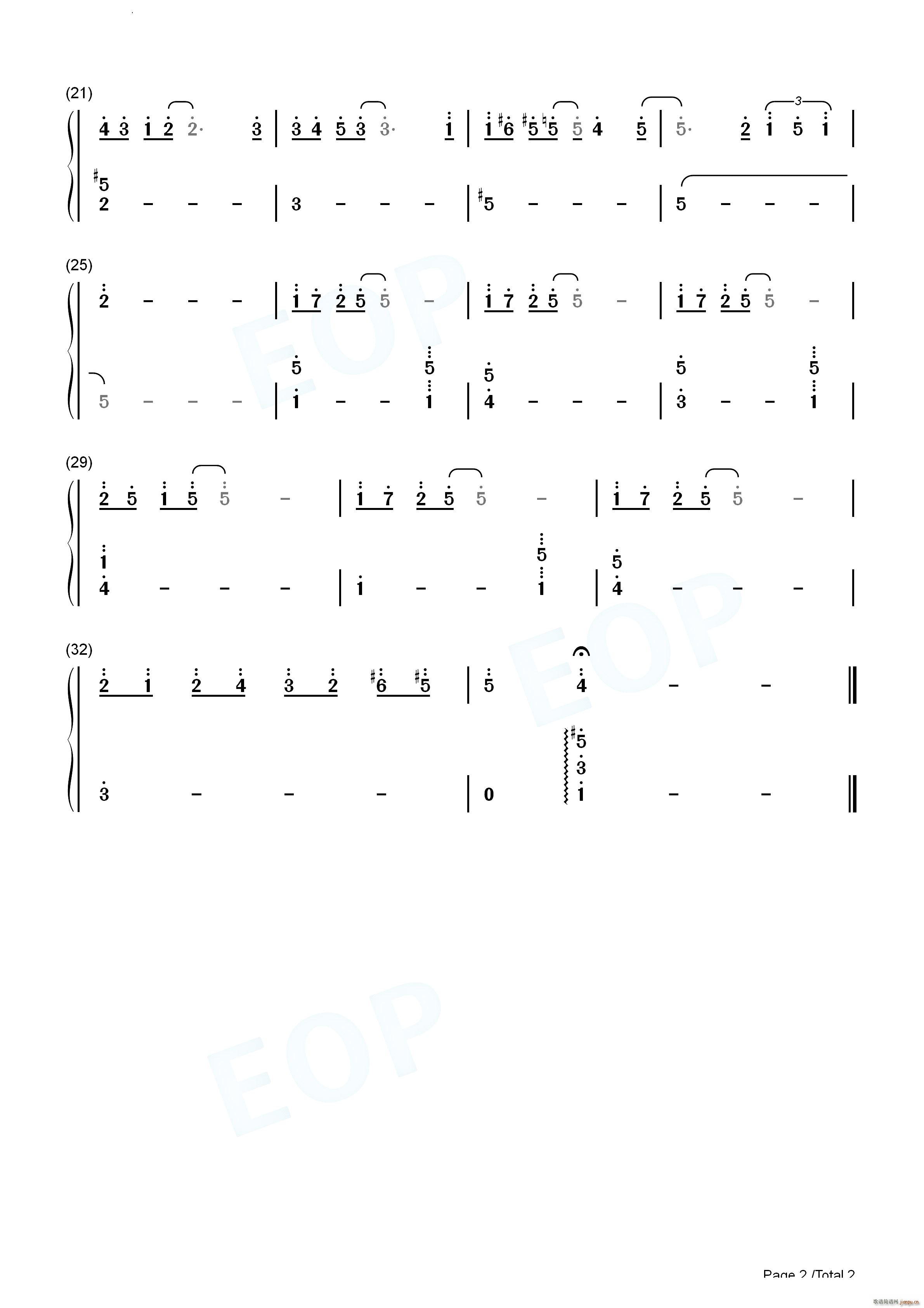 夜のフェリー夜晚的渡轮铃芽之旅OST(钢琴谱)5