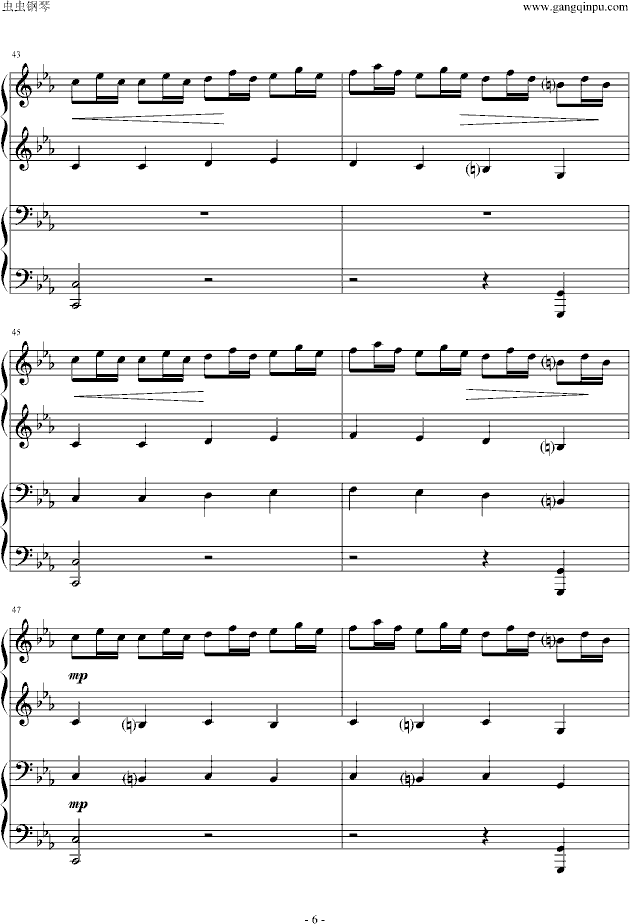 逆鳞狂想曲(钢琴谱)6