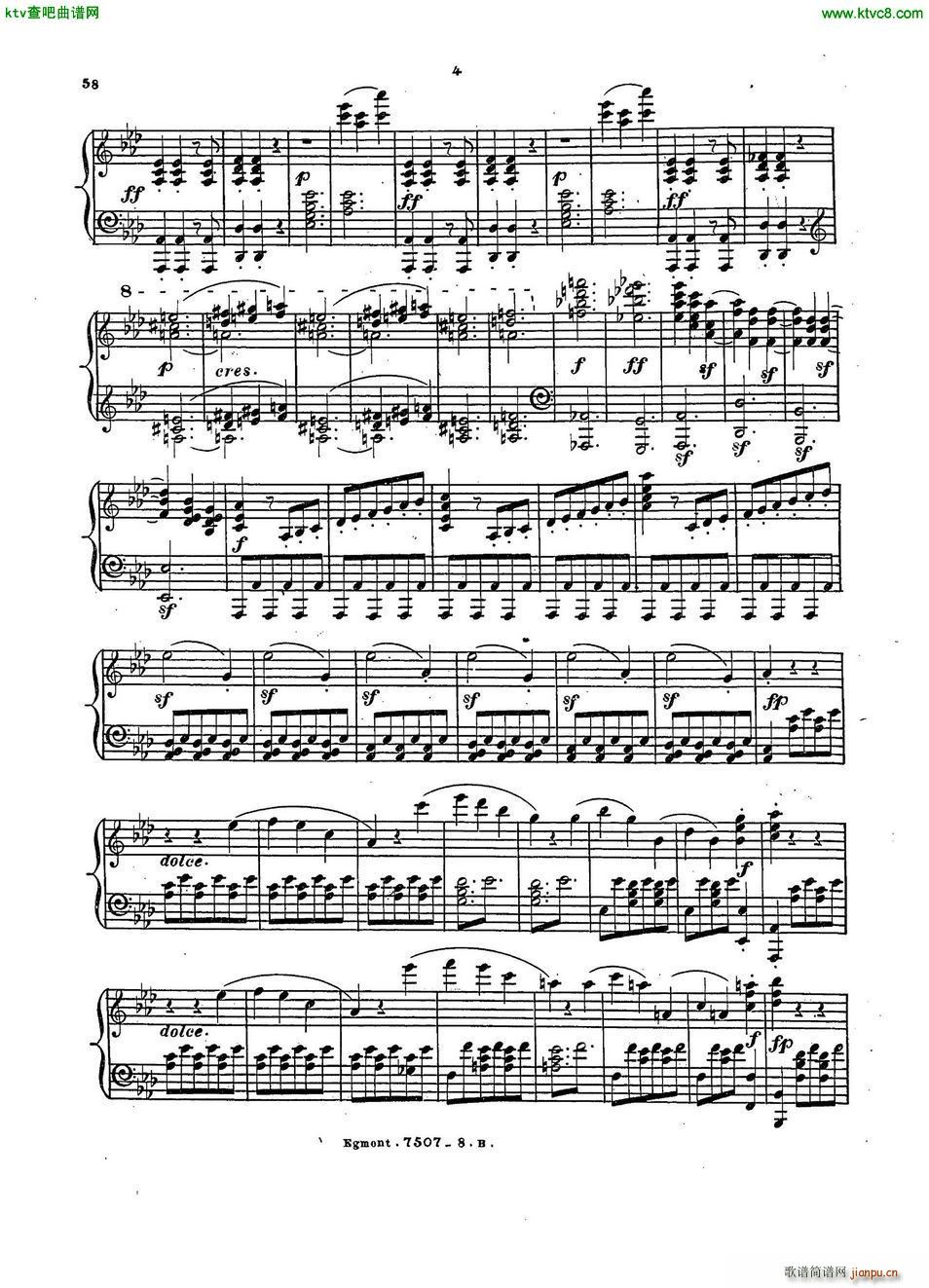 Beethoven op 84 Egmont Overture arr Weiss(钢琴谱)3