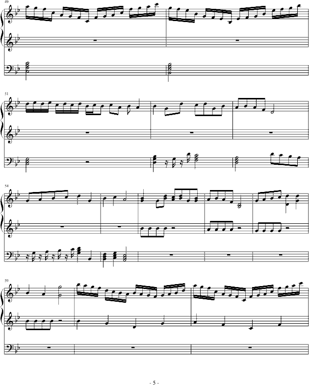 落叶之秋(钢琴谱)5