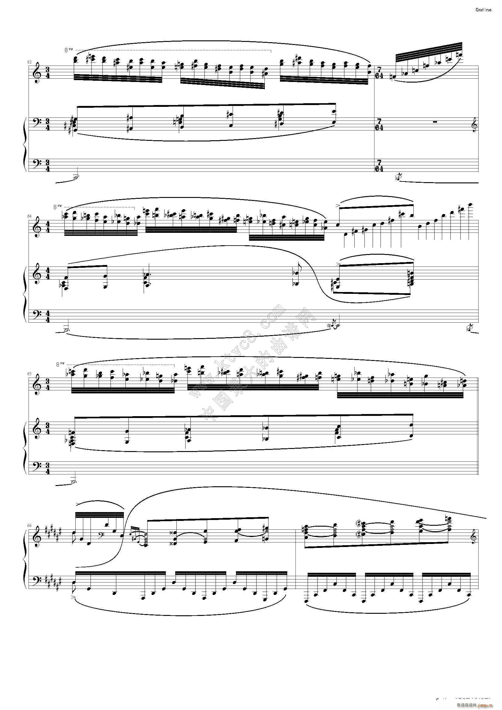 拉威尔 水妖(钢琴谱)8