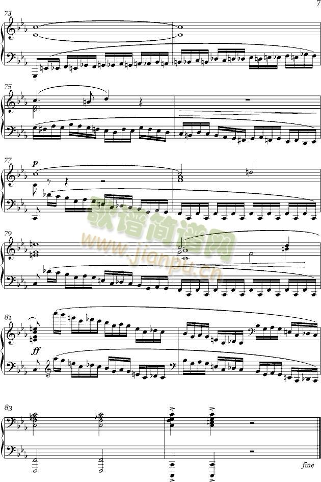 肖邦练习曲Op.10,(钢琴谱)7