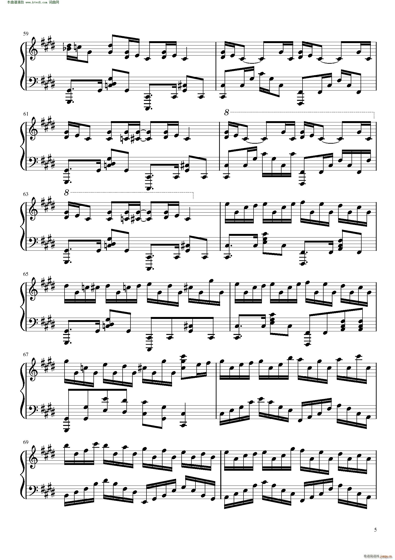 克罗地亚狂想曲 强化版(钢琴谱)5