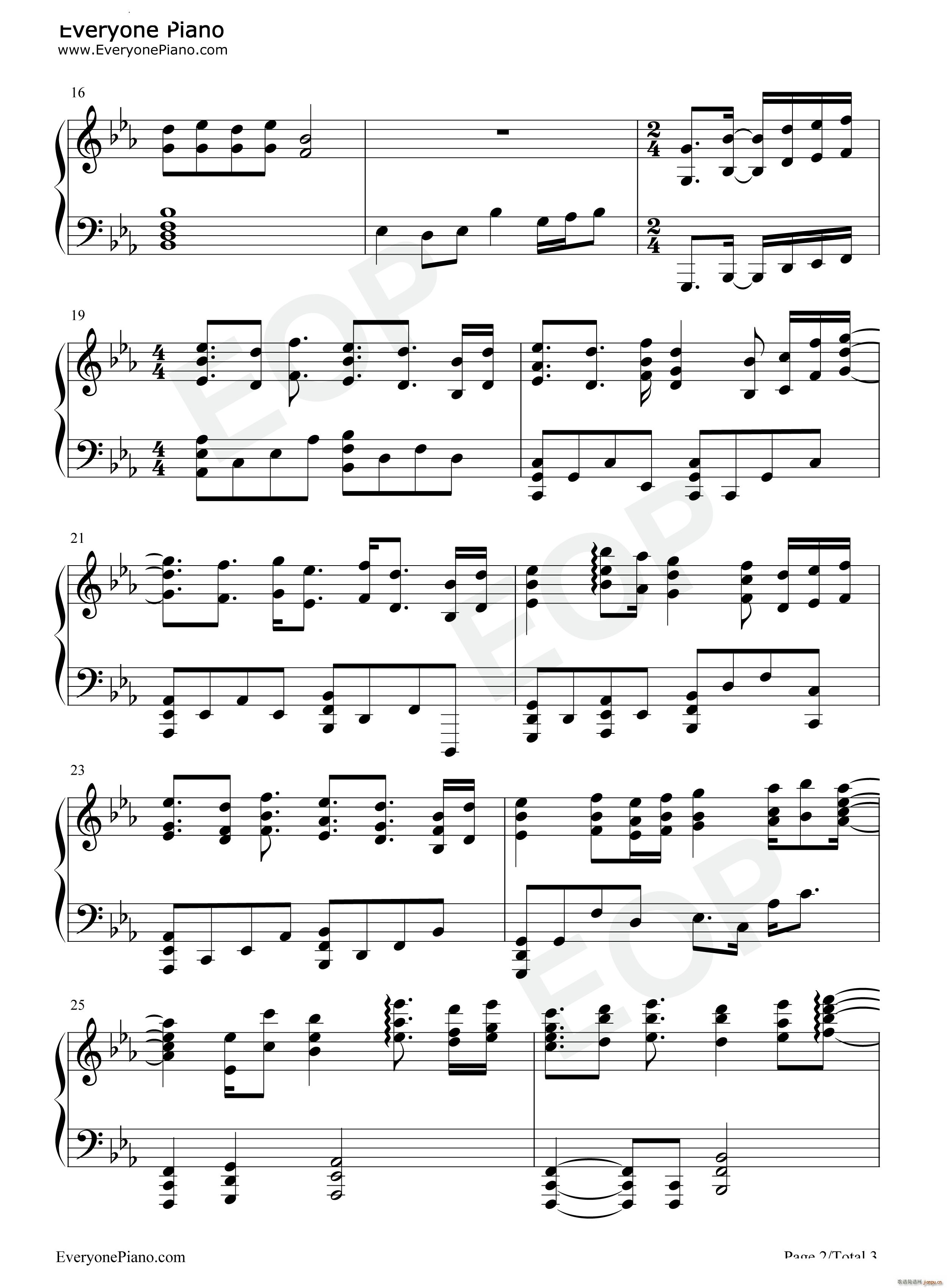 From Me To You我的英雄学院第二季OST(钢琴谱)3