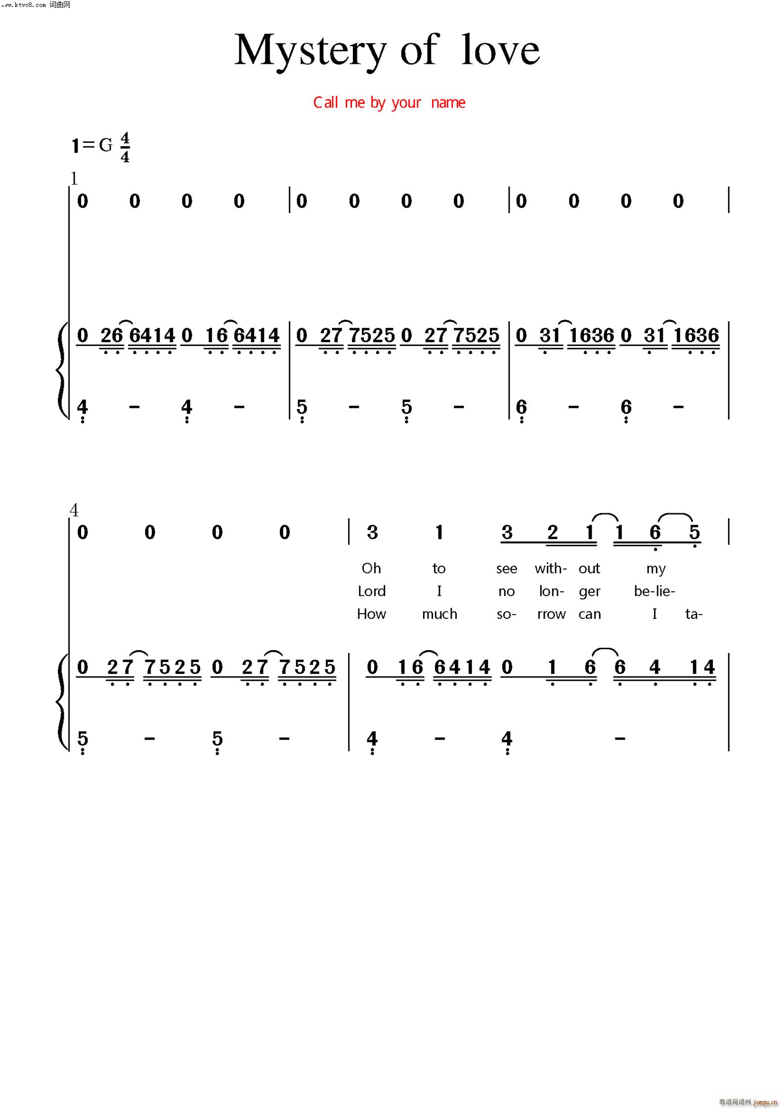 mystery of love call me by yourname插曲(十字及以上)1