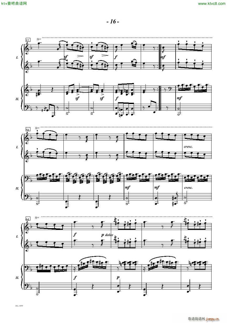 Diabelli Sonata Op33 For Two Pianos(钢琴谱)16