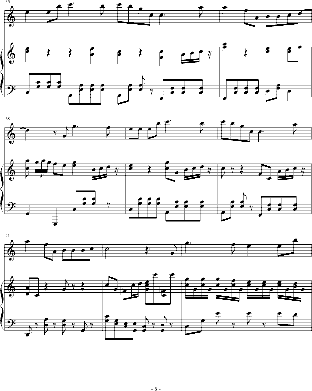 黑白配(钢琴谱)5