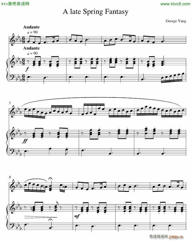 晚春之梦(钢琴谱)1