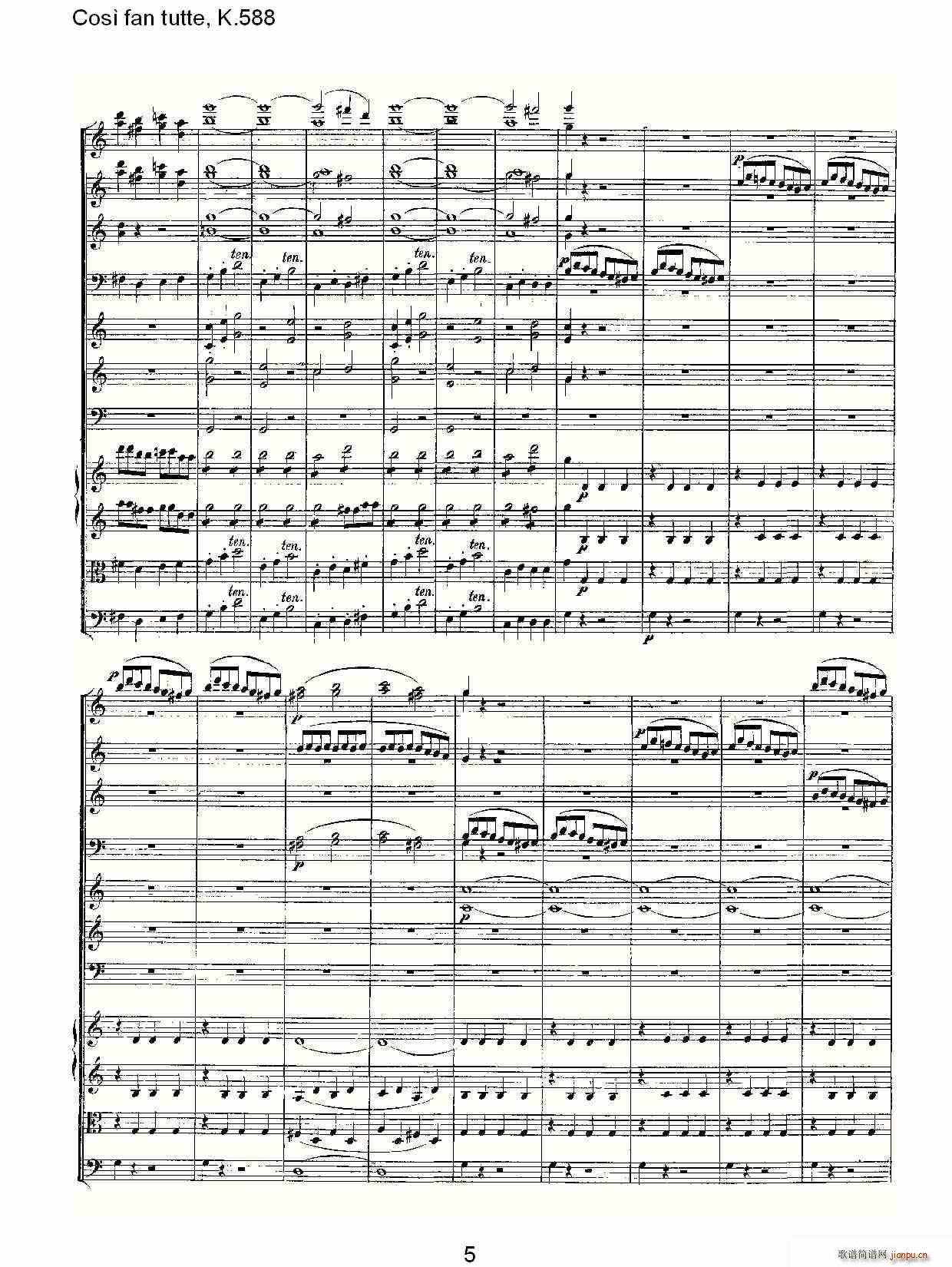 Cosě fan tutte, K.588(十字及以上)5