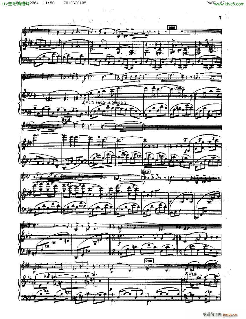 Guastavino Sonata Para Clarinete Y Piano(钢琴谱)7
