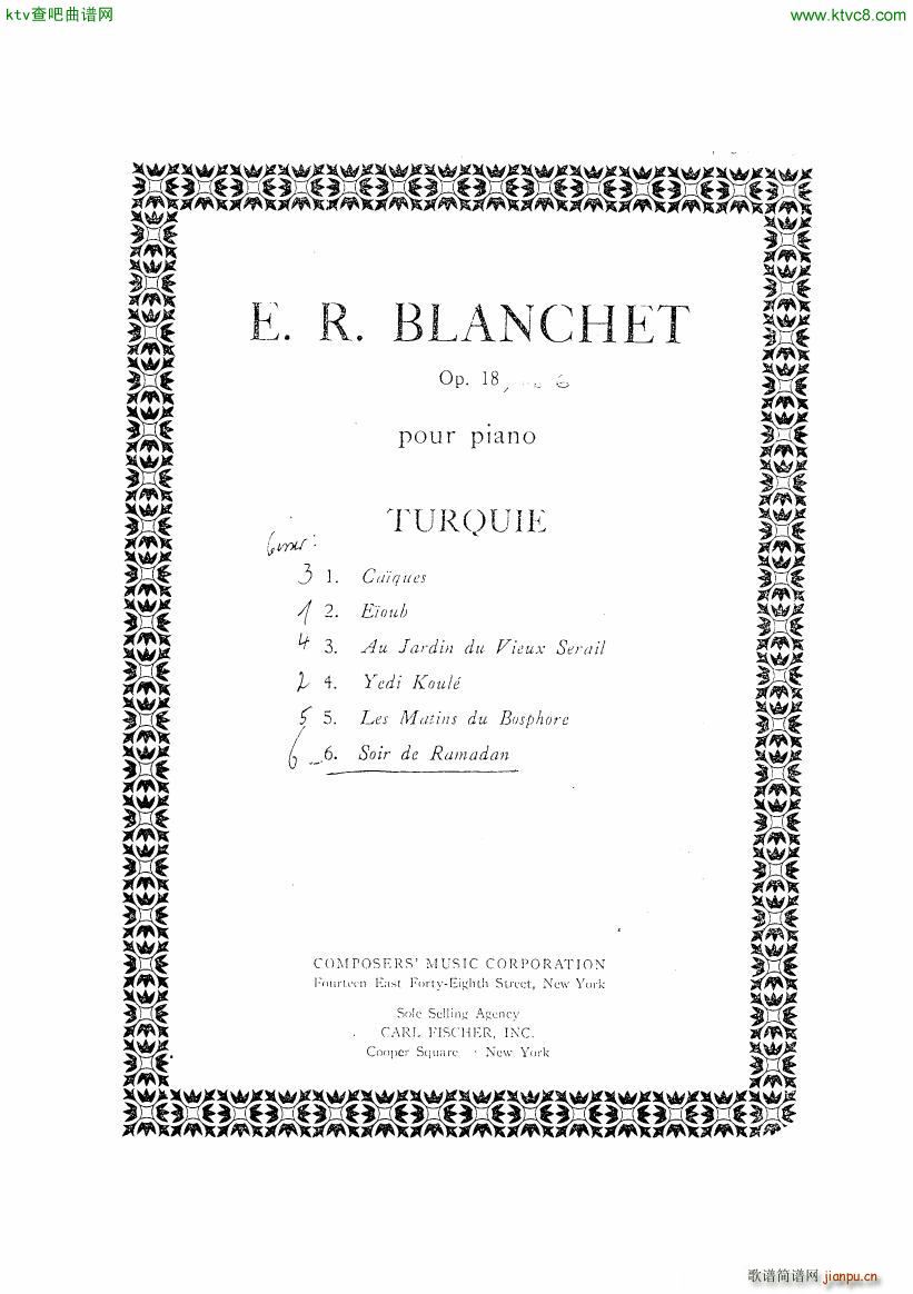 Blanchet Op 18 Turquie(钢琴谱)31