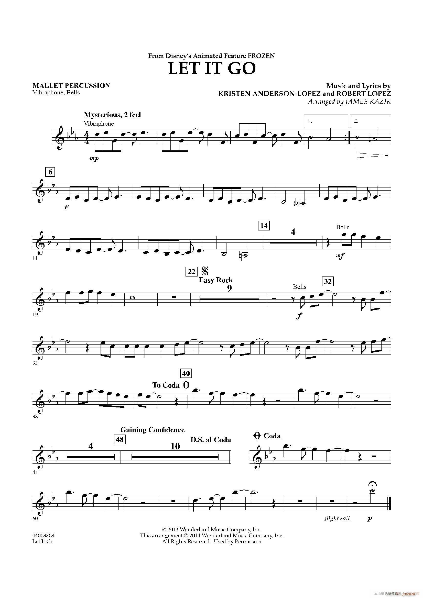 Let it go 冰雪奇缘 主题曲 交响管乐(十字及以上)22