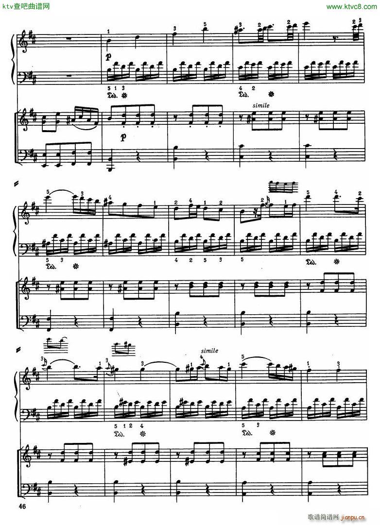 Haydn Piano Concerto in D Major 2pf(钢琴谱)44