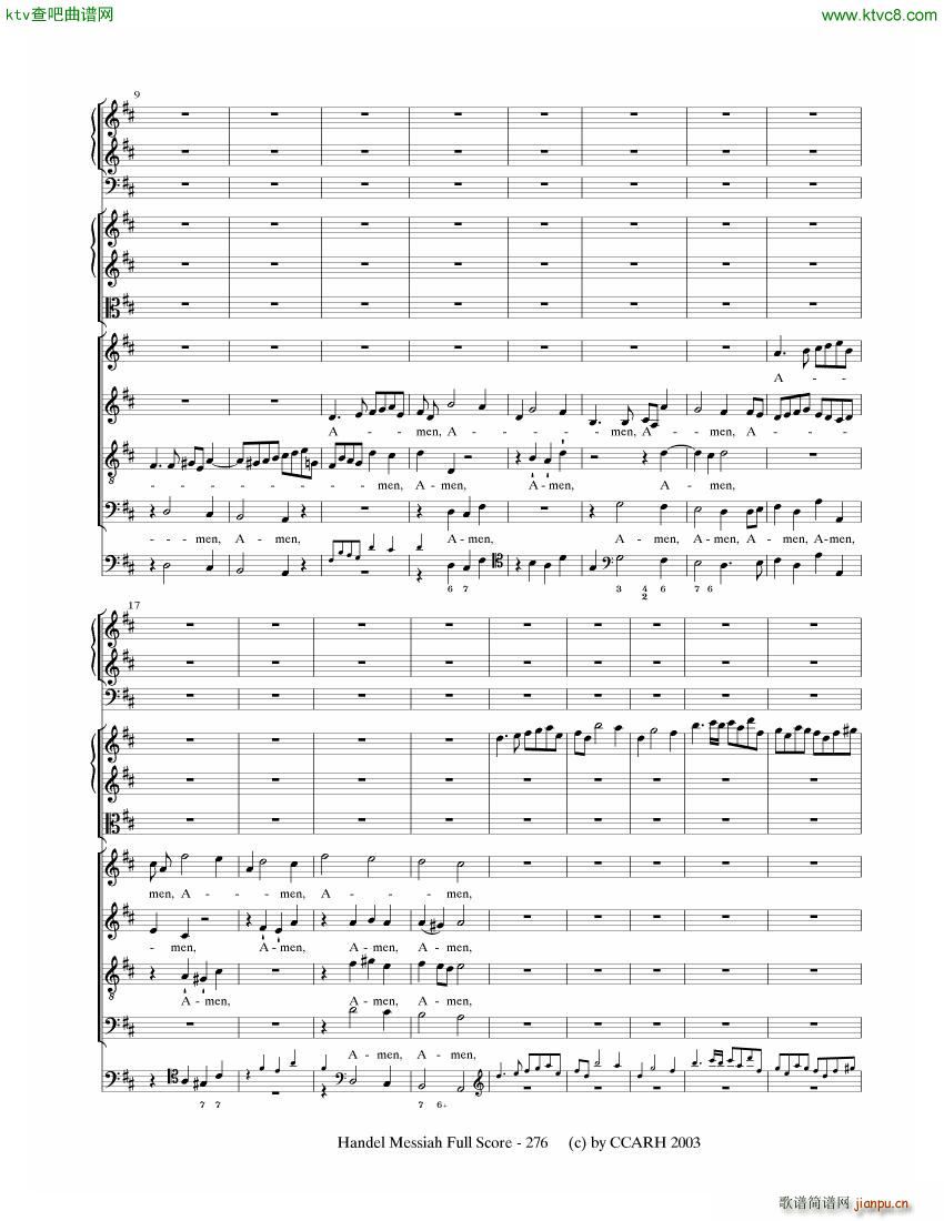 G F Handel Messiah Open Score 七(钢琴谱)35