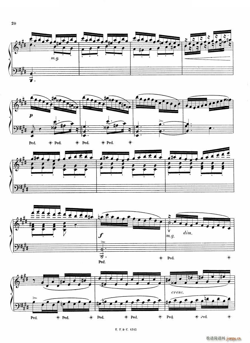 Chaminade 6 Etudes Op35 一 6 Etudes Op35 一(十字及以上)20