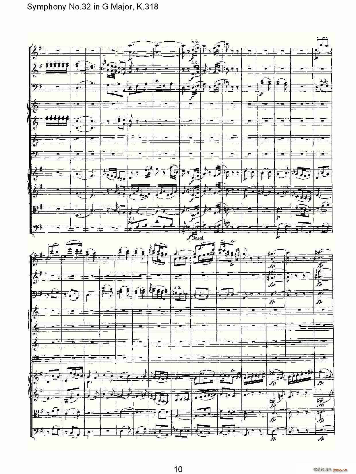 Symphony No.32 in G Major, K.318(十字及以上)10