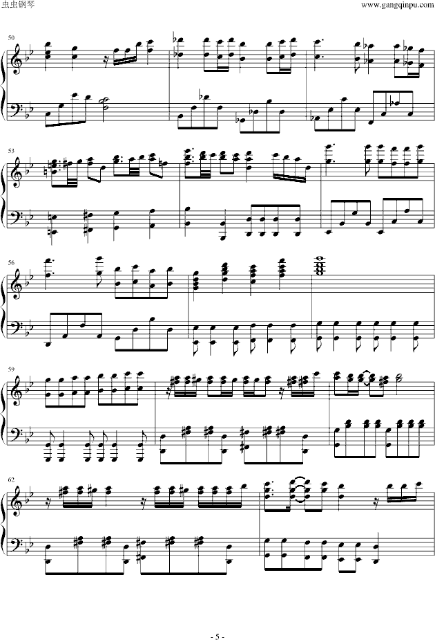 你为什么说谎(钢琴谱)5