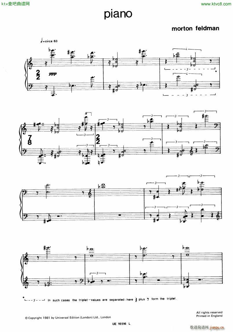 Feldman Piano(钢琴谱)1