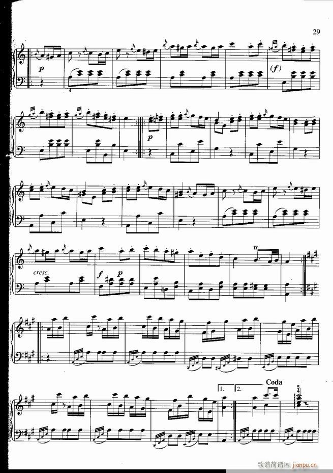 钢琴 不可不弹的世界钢琴名曲100首 五(钢琴谱)30