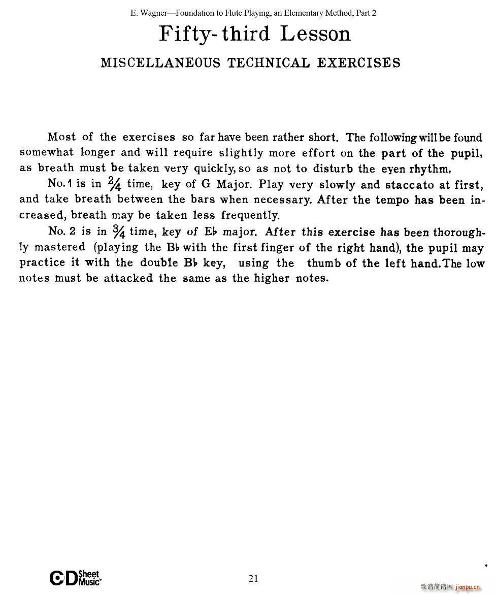 长笛演奏基础教程练习 53 59 长笛(笛箫谱)1