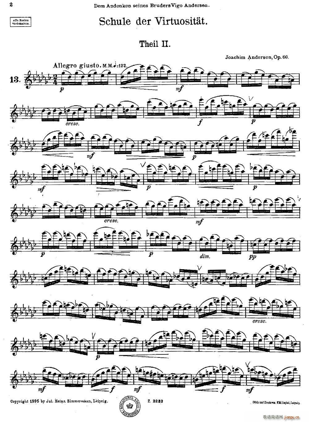 Schule der Virtuosit?t Op 60 13(笛箫谱)1